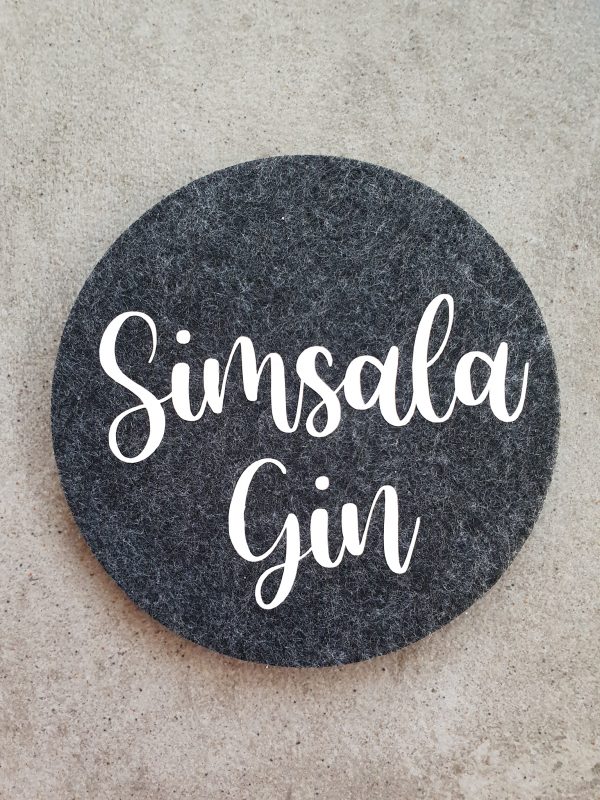 Filzuntersetzer Gin Simsala Gin Graphit