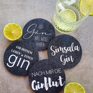 Filzuntersetzer Gin Set