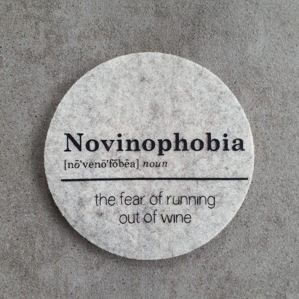 Filzuntersetzer Set Wine Novinophobia