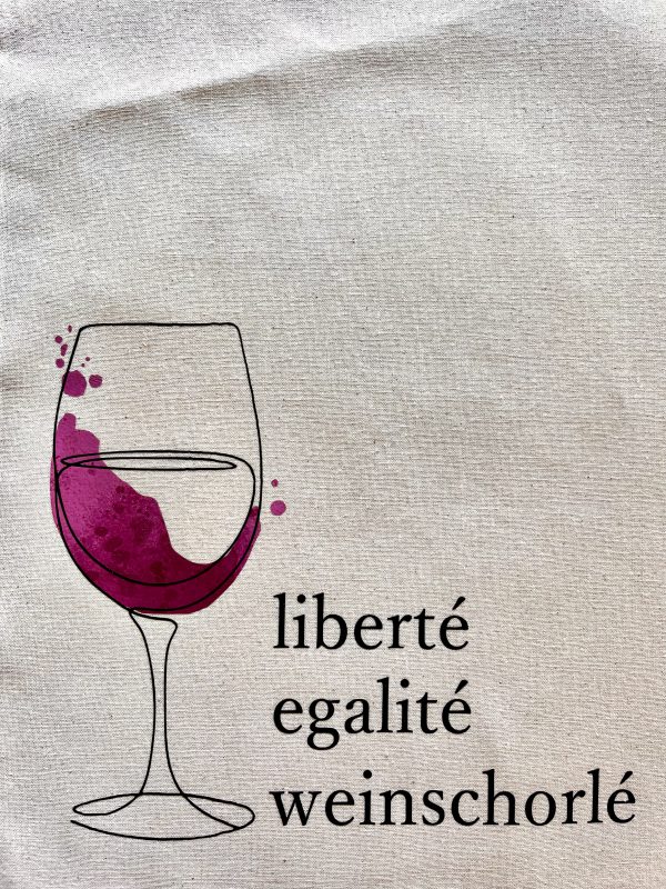 Jutebeutel liberté egalite weinschorle