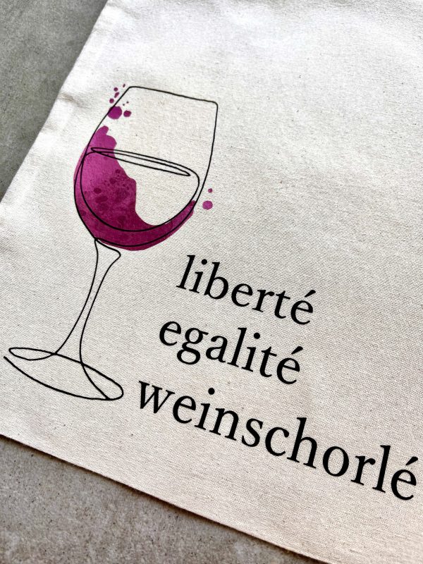 Jutebeutel liberté egalite weinschorle